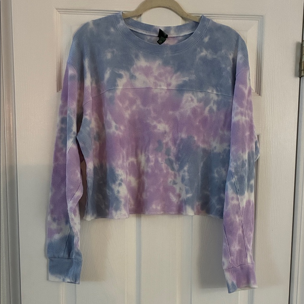 Wild Fable Blue and Purple Tie-Dye top